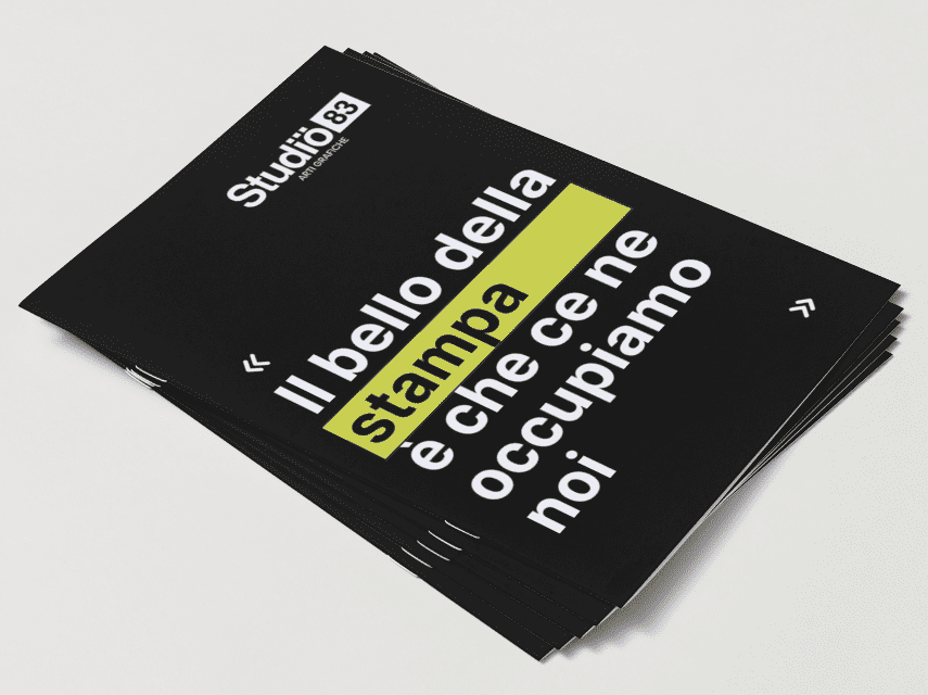 Brochure rilegata con punto metallico   Studio 83