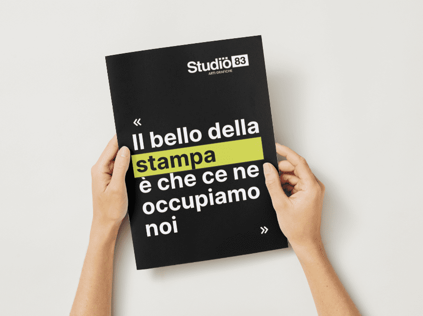 Brochure rilegata con punto metallico   Studio 83