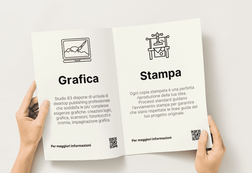 Brochure rilegata con punto metallico   Studio 83